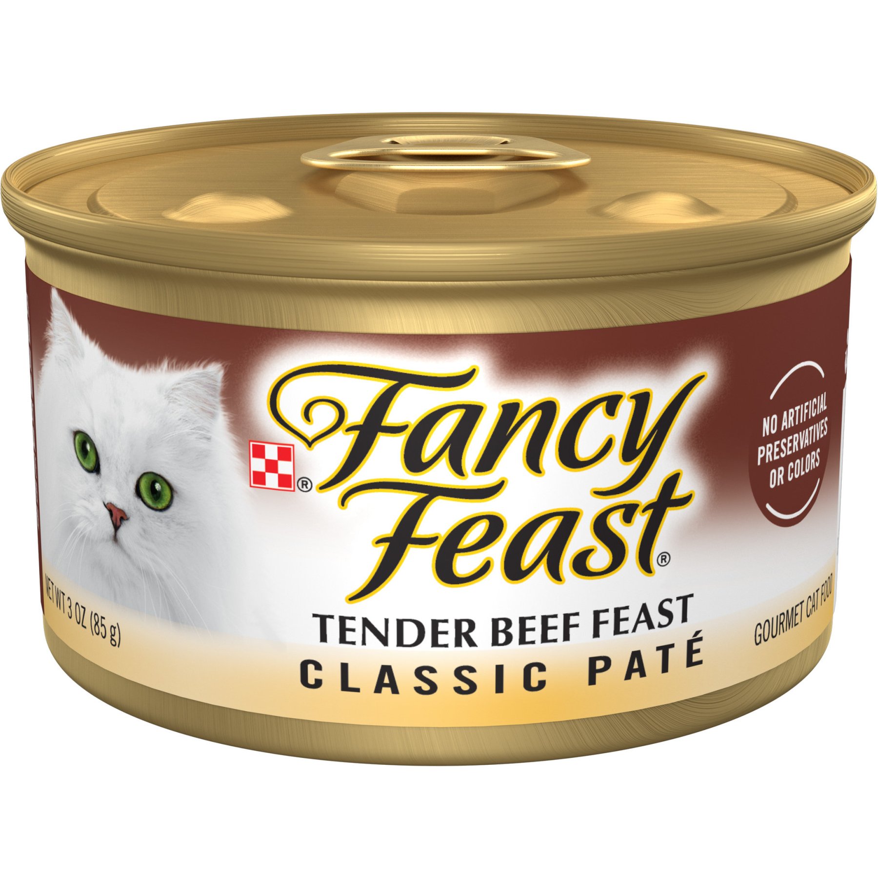 Purina Fancy Feast Tender Beef Feast Classic Grain Free Wet Cat Food Pate