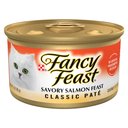 Fancy Feast Classic Savory Salmon Feast Canned Cat Food, 3-oz can, case of 24