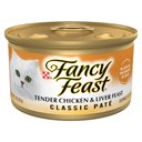 Fancy Feast Classic Pate Tender Chicken & Liver Feast Wet Cat Food, 3-oz, case of 24