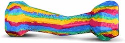 Petopia Interative Super Strength Version Tearing Resistance 120 - 140 N/MM W Letter Curved Bone Tough Chewer Dog Toy, Rainbow, Large