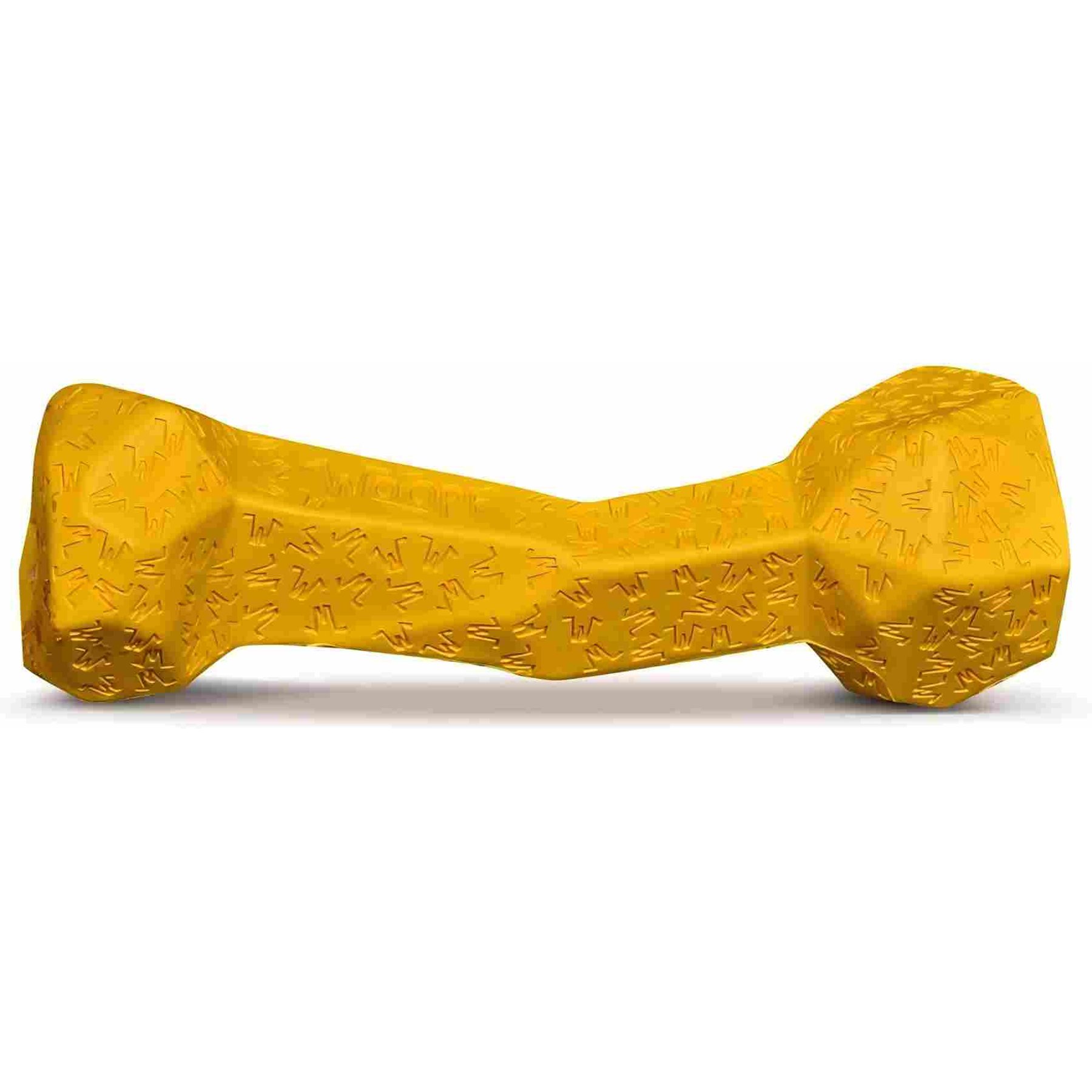 Petopia Interactive Standard Model Tearing Strength 60 - 70 N/MM W Letter-Shaped Bone Tough Chewer Dog Toy, Yellow, Large