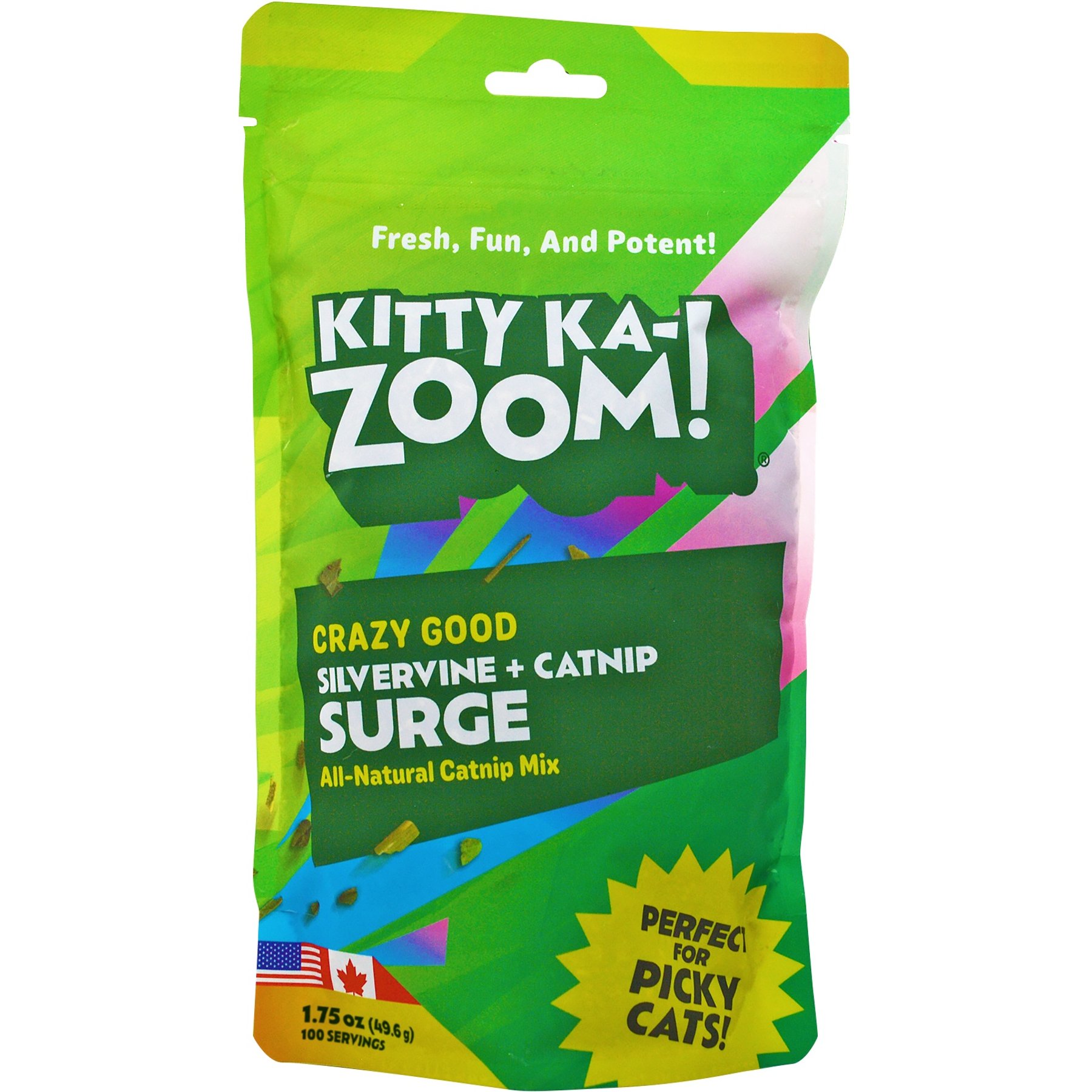 Kitty Ka-Zoom Silvervine Surge Catnip, 1.75-oz bag