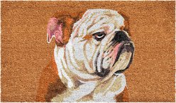 Calloway Mills Brown White Bulldog Outdoor Doormat, 24 x 36-in