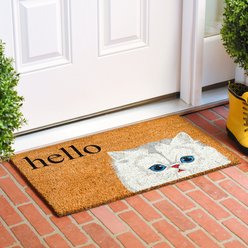Calloway Mills White Persian Cat Outdoor Doormat, 24 x 36-in slide 2 of 4