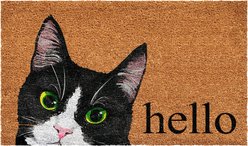 Calloway Mills Black White Tuxedo Outdoor Doormat, 17 x 29-in