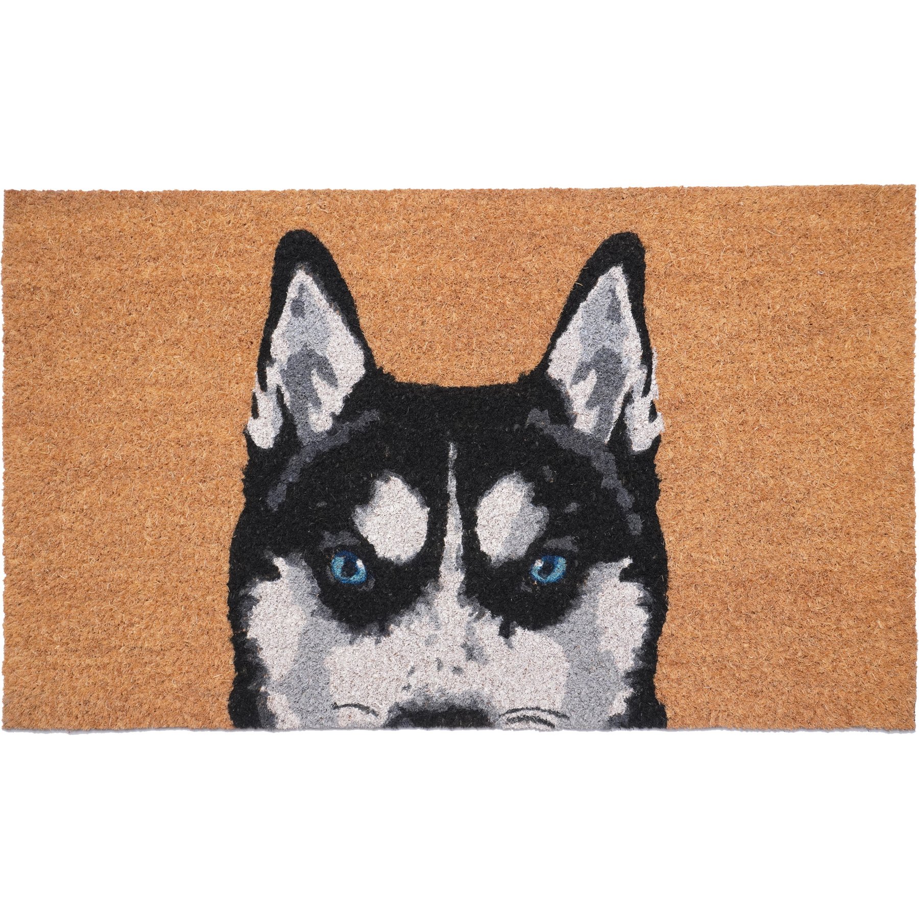 Calloway Mills Black Siberian Husky Outdoor Doormat, 24 x 36-in