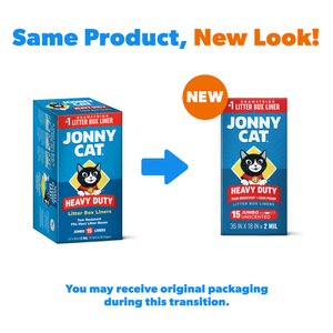 Jonny Cat Heavy Duty Tear-Resistant Litter Box Liners, Jumbo, 15 count