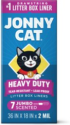 Jonny Cat Heavy Duty Tear-Resistant Scented Jumbo Cat Litter Box Liners, 7 Count