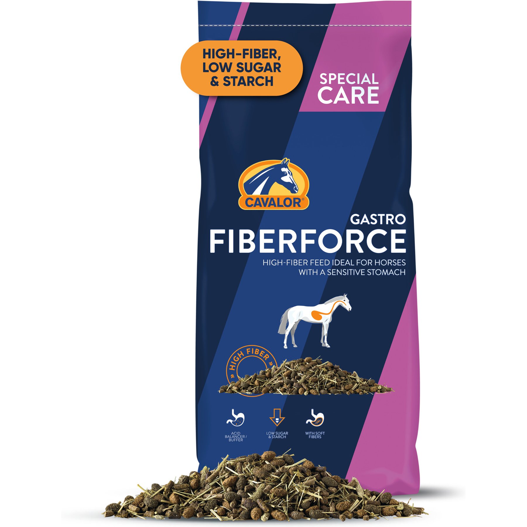 Cavalor Fiberforce Gastro Horse Food, 33-lb bag