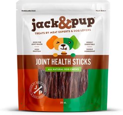 Jack & Pup Joint Health 6-inch Beef Gullet Sticks Dog Treats, 25 count