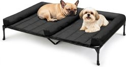 Veehoo Double Dog Elevated Dog Bed, Black, X-Large