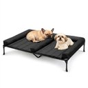 Veehoo Double Dog Elevated Dog Bed, Black, X-Large
