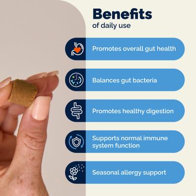 Show full view: Vetnique Labs Glandex Daily Probiotics & Digestive Health Prebiotics Bacon Flavor Soft Chew Aid Supplement for Dogs, 30 count slide 7 of 10