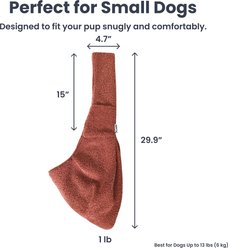 PawsPik Snuggle Sling Plush Pet Carrying Bag, Orange slide 2 of 9