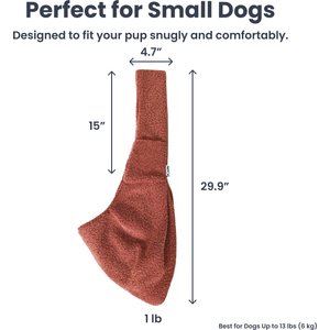 PawsPik Snuggle Sling Plush Pet Carrying Bag, Orange