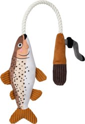 Fringe Studio On The Line Plush Dog Toy, Multicolor, 4.25 x 5-in