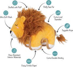 Fringe Studio Manely Just Roaring Durable Dog Toy, Multicolor, 7 x 13.5 x 4-in slide 2 of 2