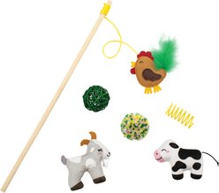 Fringe Studio Pasture Pals Cat Toy Set, Multicolor, 5 x 2.75-in, 6 count