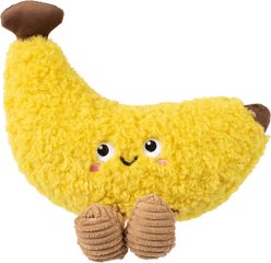 Fringe Studio Head Over Peels for U Plush Dog Toy, Multicolor, 7.5 x 9.5 x 5.5-in