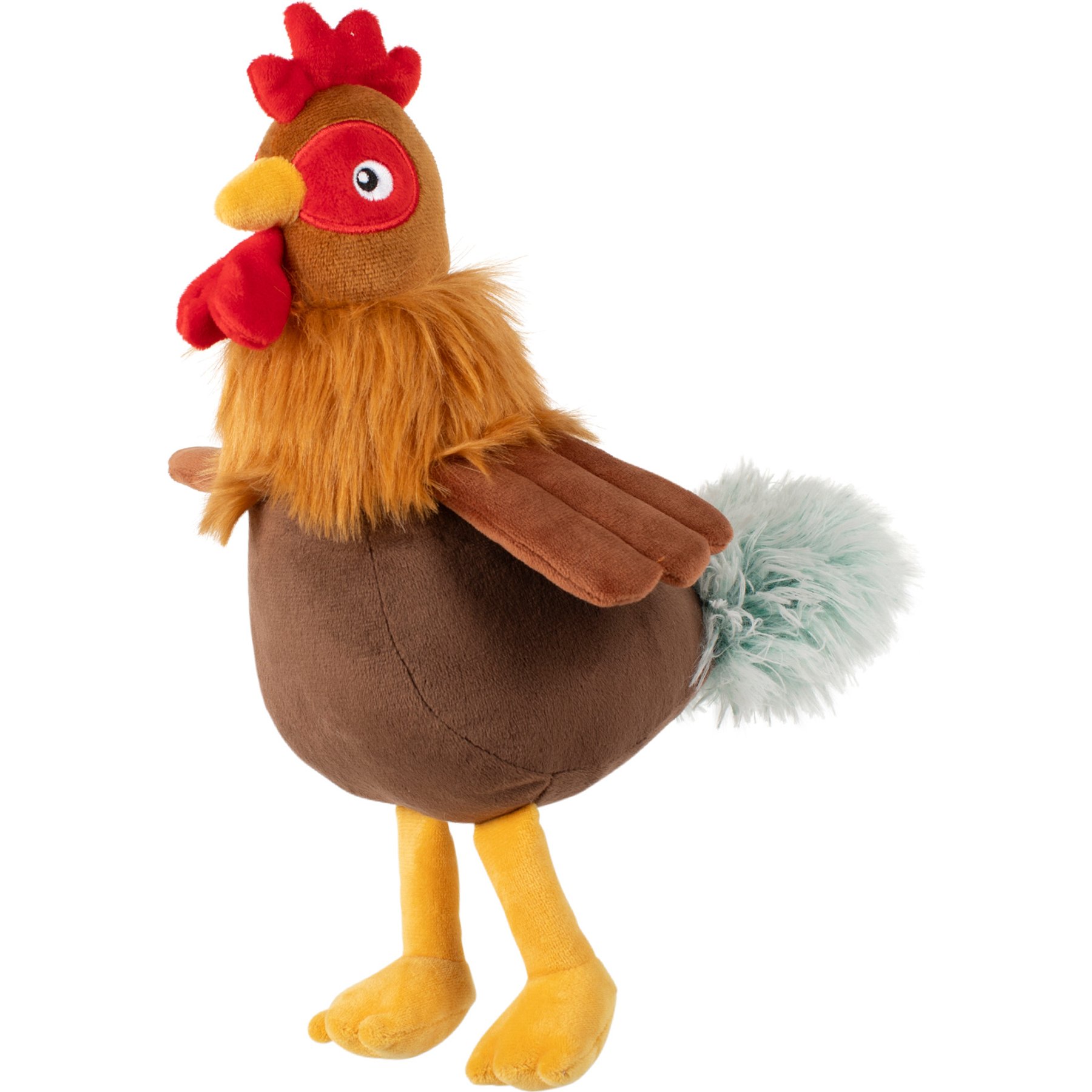 Fringe Studio Roost & Repeat Plush Dog Toy, Multicolor, 13 x 9.5 x 7-in