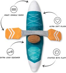 Fringe Studio Go with the Flow Plush Dog Toy, Multicolor, 5.25 x 12 x 6.5-in slide 2 of 2