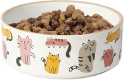PetRageous Designs Snobby Cats 5-in Round Stoneware Cat Bowl, White, 2-cup slide 2 of 4