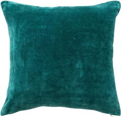 Storied Home Square Cotton & Linen Printed Pillow with Dog Scene, Embroidery & Velvet Back, Multicolor slide 2 of 4