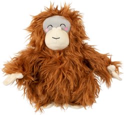 Fringe Studio Oranga Hug Plush Dog Toy, Multicolor, 8.5 x 10.5 x 5-in