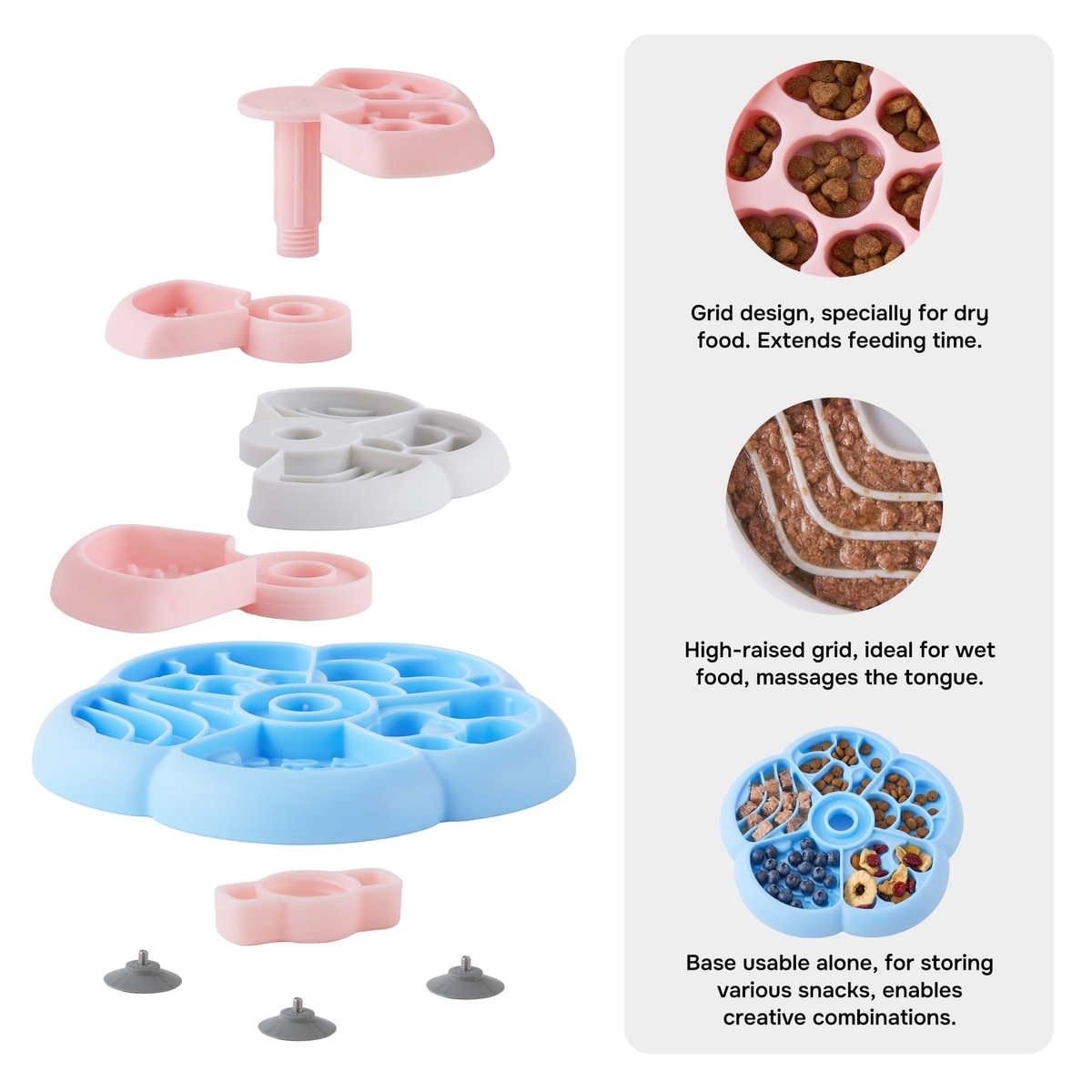 ZOMISIA 3 Level Non-Slip Puzzle Dishwasher Safe & Non-Skid