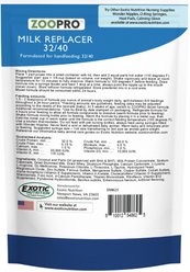 Exotic Nutrition ZooPro Milk Replacer 32/40 Small Pet Supplement, 8.8-oz bag slide 2 of 9