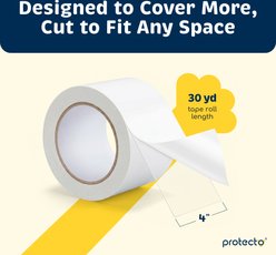 Protecto Double-Sided Clear Self-Adhesive Cat Training Tape, Clear, 4 x 30-yd, 1 roll slide 2 of 7