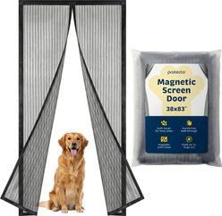 Protecto Magnetic Screen Dog Door, Black, 38 x 83-in