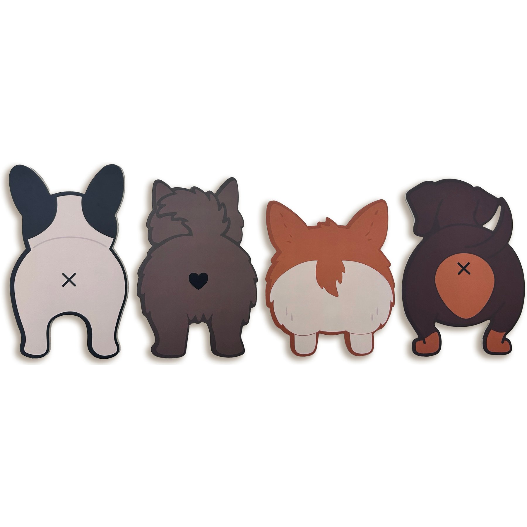 NPW Dog Bum Coasters, 4 count