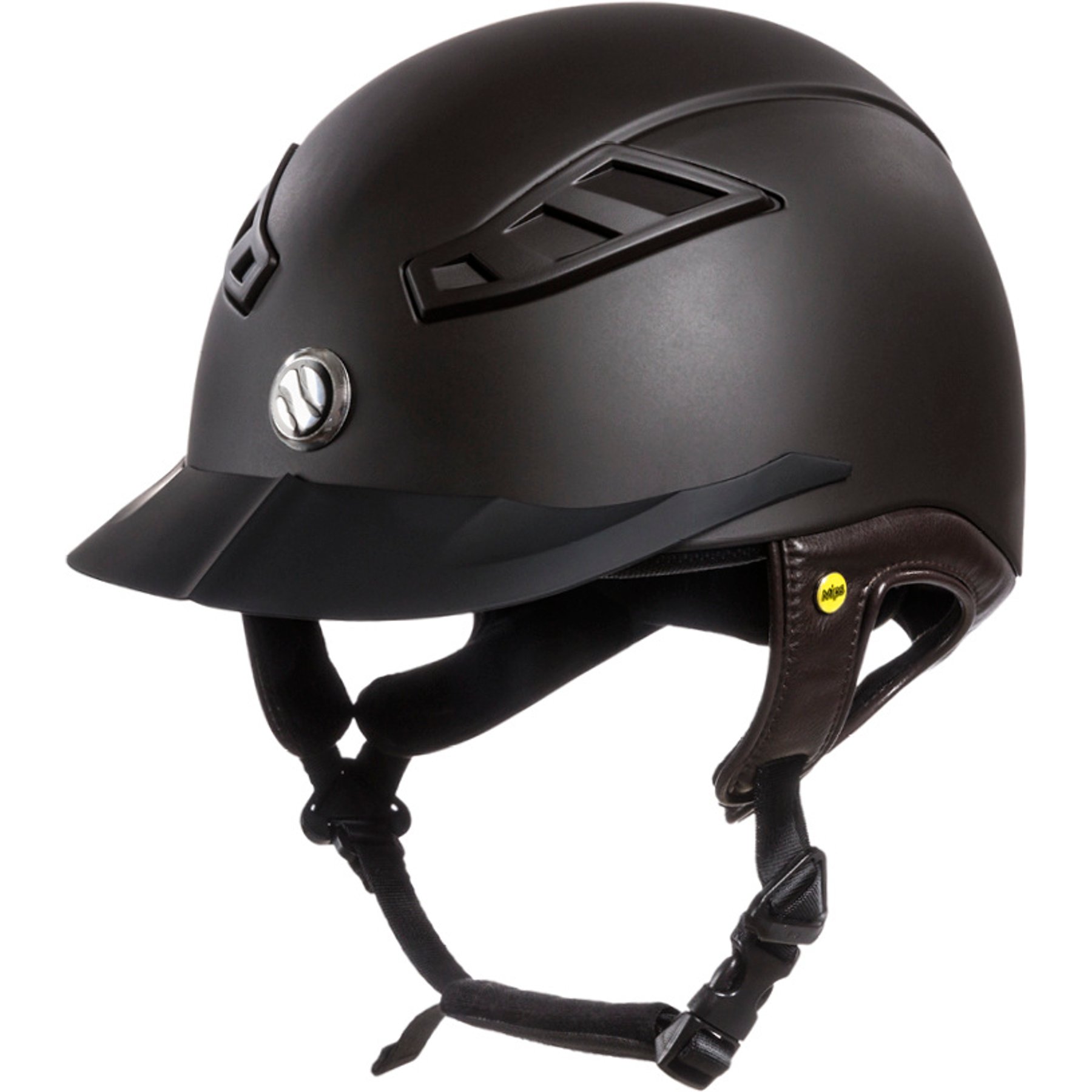 Back on Track Lynx Smooth Top Dial-Fit System Helmet, Brown, Large: 59 to 61-cm