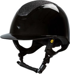 Back on Track Caracas Helmet, Glossy Glitter Black, Large: 60 to 61-cm
