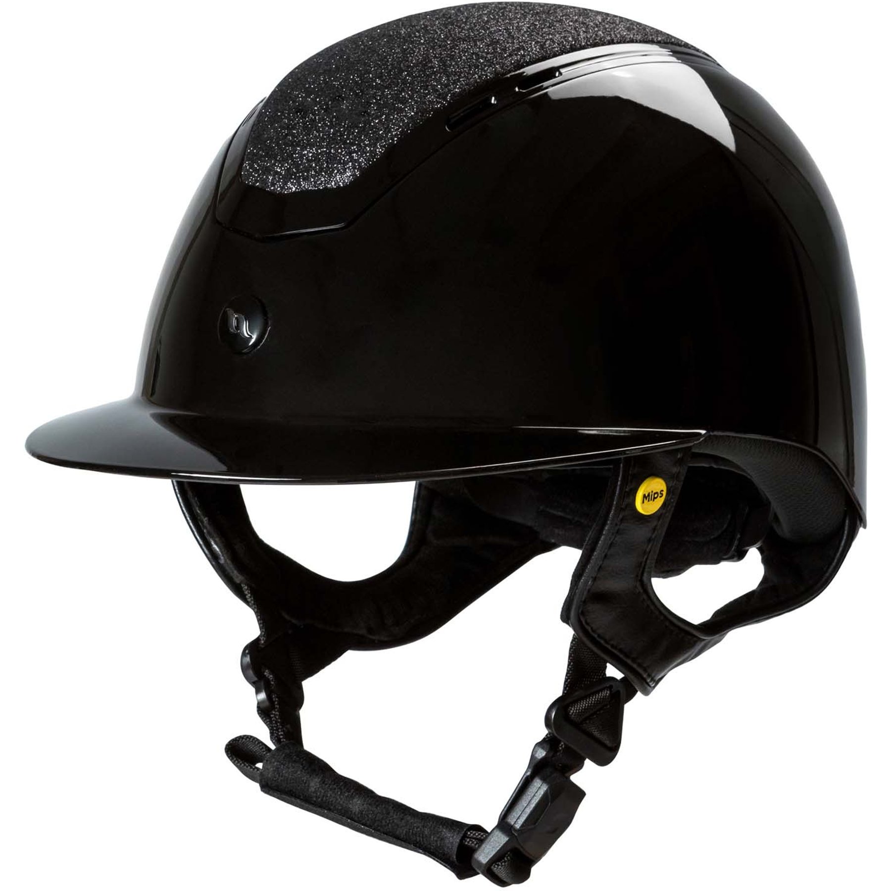 Back on Track Caracas Helmet, Glossy Glitter Black, Medium: 57 to 59-cm