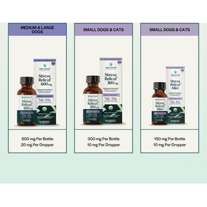Pet Releaf Stress Releaf Organic Full Spectrum Hemp Extract Oil & Ashwagandha Liquid Calming Health Supplement for Small Dogs & Cats, 1-fl oz bottle