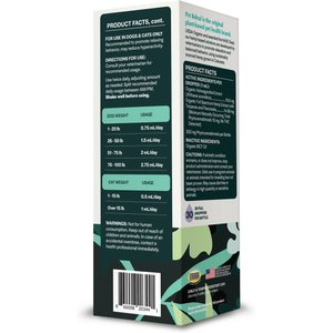 Pet Releaf Stress Releaf Organic Full Spectrum Hemp Extract Oil & Ashwagandha Liquid Calming Health Supplement for Small Dogs & Cats, 1-fl oz bottle