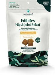 Pet Releaf Edibites Hip & Joint Releaf Organic Peanut Butter & Banana Flavored Chew Full Spectrum Hemp Extract Hip & Joint Health Supplement for Medium & Large Dogs, 30 count slide 1 of 9