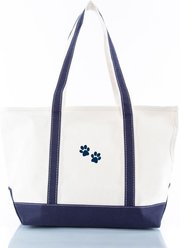 CB Station FootPrints Canvas Pet Carrier, Navy