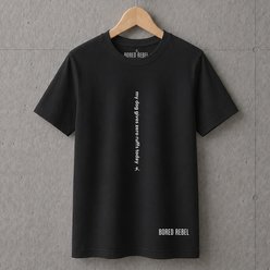 BORED REBEL My Dog Gives Zero Ruffs Today Super Soft Crew Neck T-Shirt, Black, X-Large