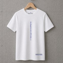 BORED REBEL My Dog Gives Zero Ruffs Today Super Soft Crew Neck T-Shirt, White, Small slide 1 of 7