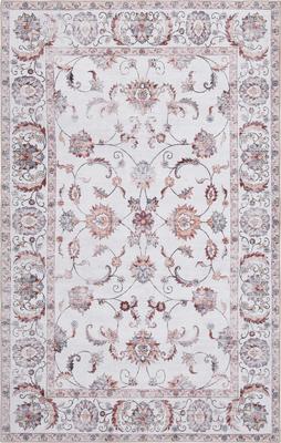 Show full view: JONATHAN Y Arabella Vintage Floral Border Machine-Washable Area Rug, Cream & Terra, 4 x 6-ft slide 2 of 8