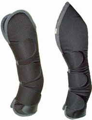 Exselle Horse Shipping Boots, Black, 4 count