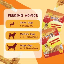 Jungle Calling Chicken Grain-Free Wrapped Rawhide Sticks Dog Treats, 14-oz bag slide 2 of 9