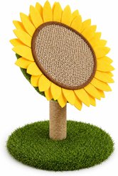 Furry Groves Sunflower 18-in Polyester Modern Cat Scratching Post, Yellow