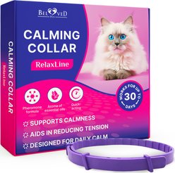 Beloved Pets Calming Collar & Anti Anxiety Products Feline Calm Pheromones Collar & Coat Stress Relief Relaxing Comfort Helps with Pee New Zone Aggression & Other Behavior Calming Collar for Cats
