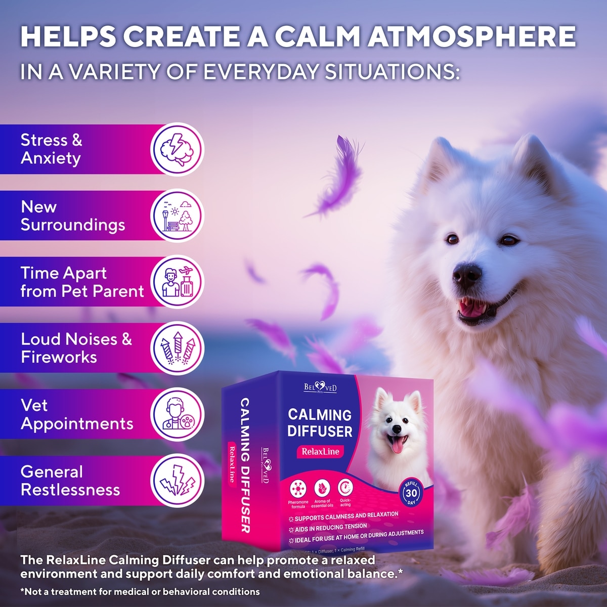 BELOVED PETS Calming Kit for Dogs & Puppy Diffuser, 1.5-oz bottle ...