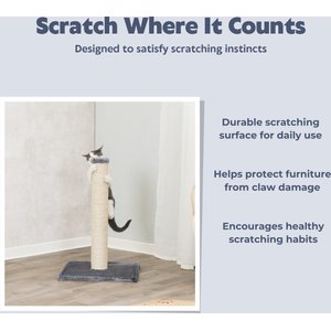 TRIXIE Parla 24.4-in Jute Cat Scratching Post, Platinum Gray
