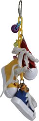 A&E Cage Company Sneakers on a Line Exercise Bird Toy, Multicolor